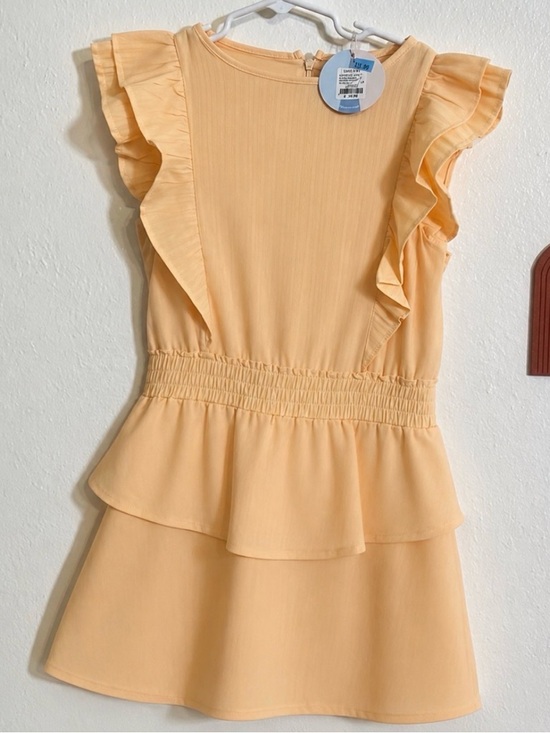 Pleats Collection Other - 🌸Pleat brand Girls Peach Ruffle Casual Dress sz small